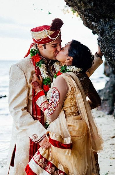 Couple at their Fiji wedding